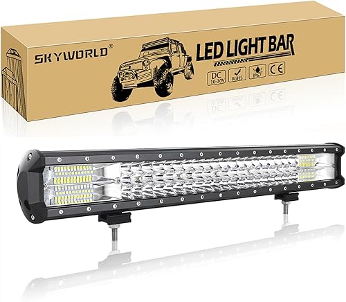 Miniatura 9 de SKYWORLD Barra de luz LED de trabajo de 12 pulgadas, 180 W, punto de inundación, haz combinado de luces LED, barra de luces LED 7D, lámpara de