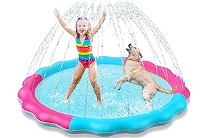 Jasonwell Splash Pad Sprinkler - Dog Pool for Toddlers & Furry Friends