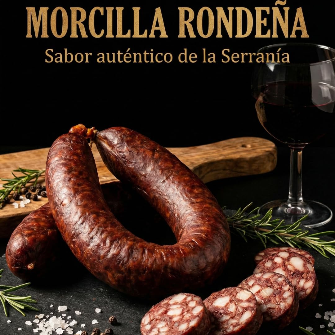 Morcilla Rondeña 350g – Embutido Andaluz Artesano Sin Gluten Sin Lactosa con Pimentón | Melgar