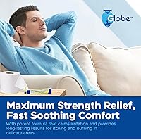 Vista 5 de Globe Ungüento hemorroidal, fenilefrina HCl, vaselina, aceite mineral, alivio de ardor, picazón y molestias de las hemorroides, 2 onzas