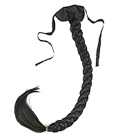 Vista 16 de Lydell Extensión de cola de pez de 24 pulgadas de largo, extensión de cola de caballo sintética #2, marrón oscuro