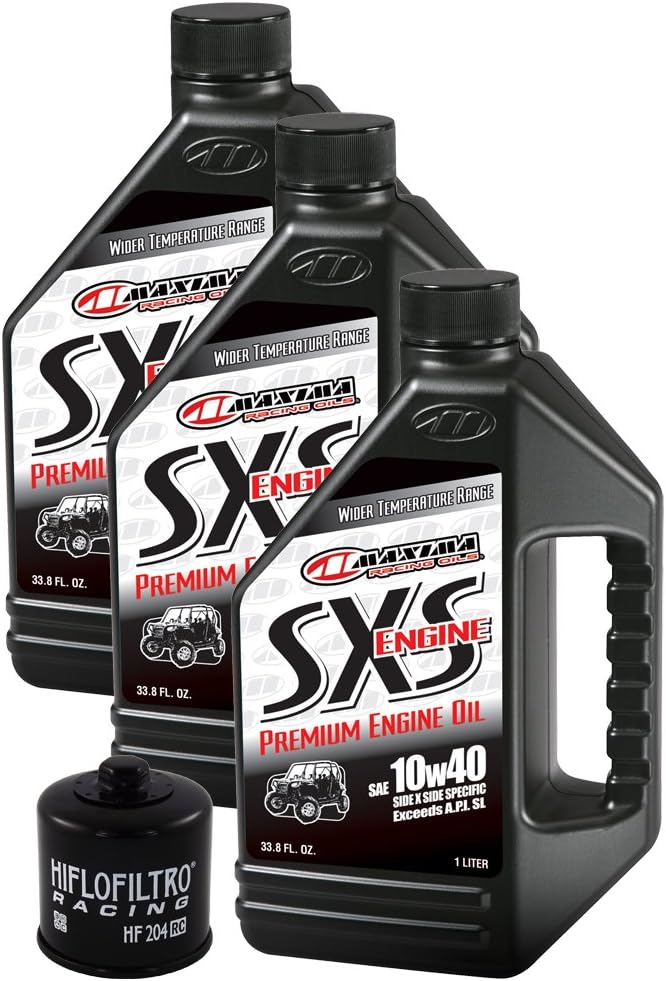 MaxHiflo SXSPEOCK010 Premium Side x Side Engine Oil Change Kit for Kawasaki Teryx 4x4/750, 3 L