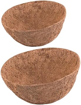 2 Pack Round Coco Liners for Hanging Basket Replacement Coconut Fiber Liner for Garden Decoration Flower Pot 16 inch