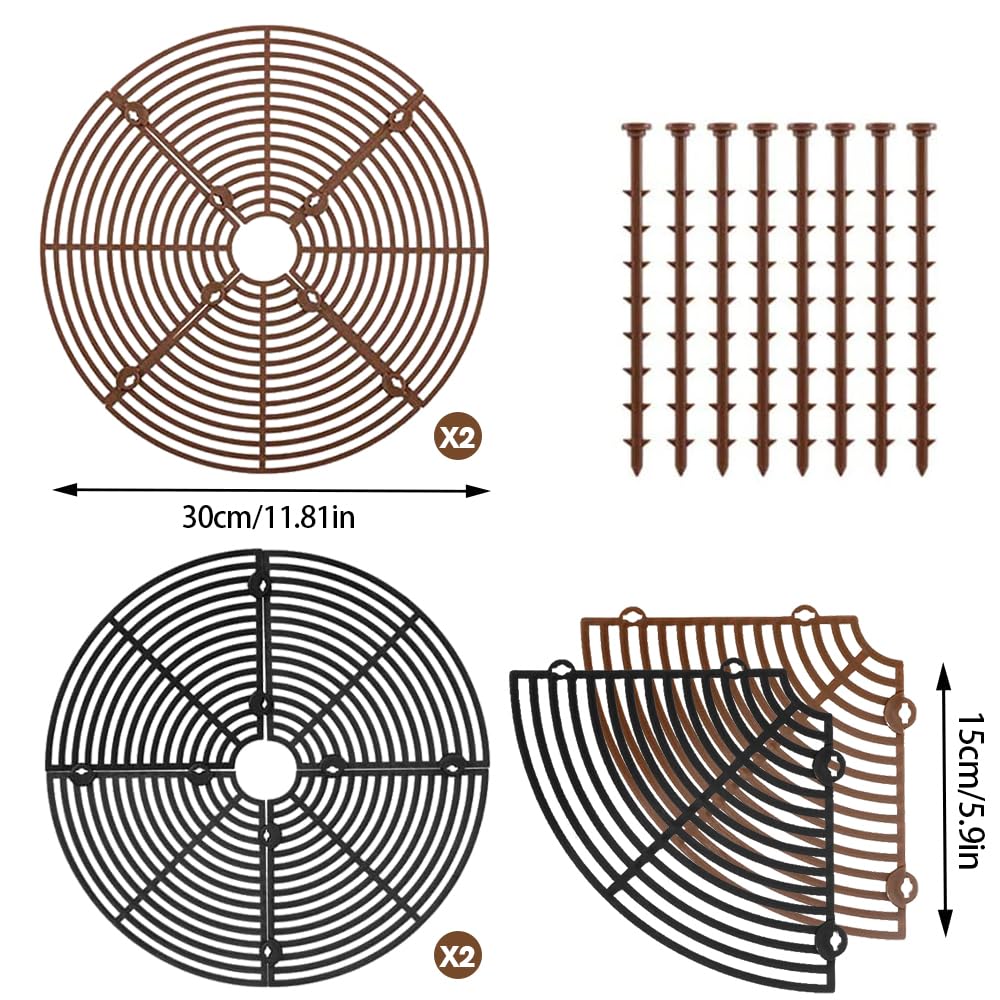 mizikuu 4 Pièces Protection Plante Chat, 30cm Grille Protection Plante Cadre de Grille de Couverture avec 16 Clous de Sol pour Plantes en Pot Grille Pot Fleur de Couverture de Jardin