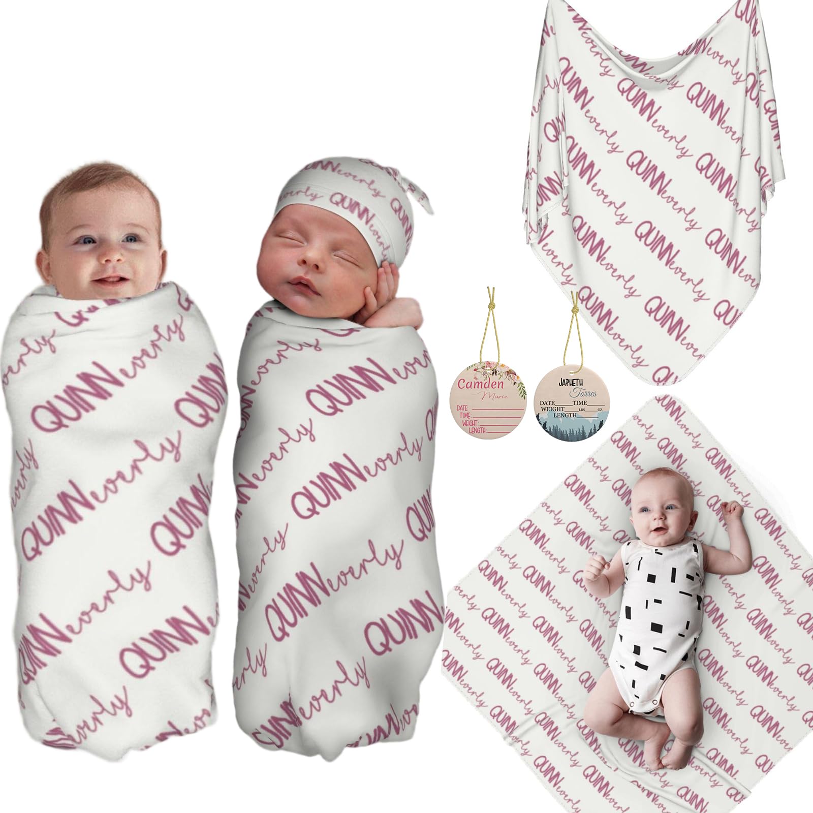 Personalized Baby Swaddle with Name, Baby Name Blanket, Personalized Baby Blanket, Custom Baby Blanket, Custom Newborn Baby Gift