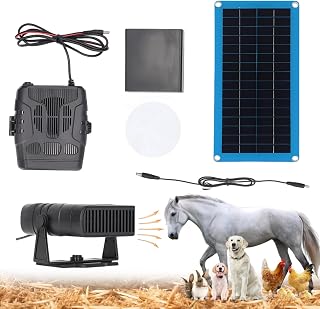 Solar Heater for Chicken Coop, 30W Solar Heater for Greenhouse, Chicken Coop Heaters for Winter, Waterproof Solars Panel Heaters with Overheating Protection for Car, Coops, Pens & Stables