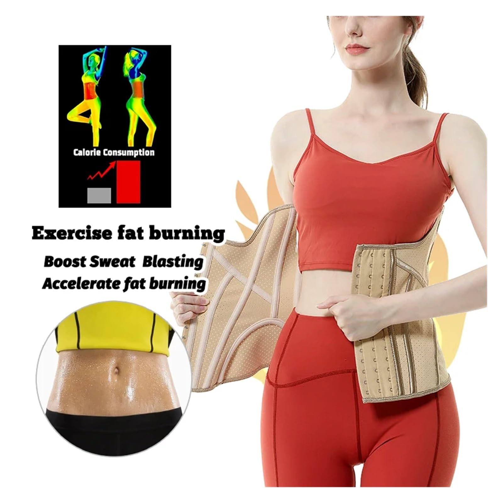 Ceinture Abdominale pour Femme Corset Amincissant for Femme, Gaine Amincissante, de Poitrine, réducteur Corps, Ceinture Abdominale pour Le Sport