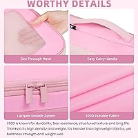 Vista 189 de BAGAIL 4 juegos/6 juegos/8 cubos de compresión para embalaje, accesorios de viaje, organizadores de embalaje expandibles (malla cuadrada, 06-beige)