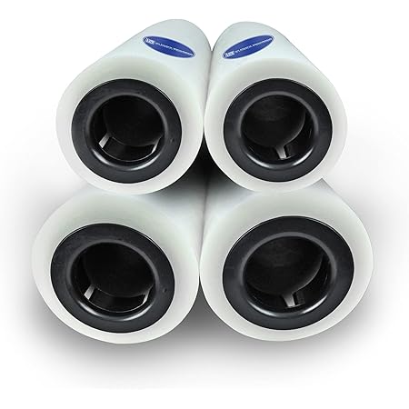 Stretch Film/Wrap with handles 1200ft 500% Stretch Clear Cling Durable Adhering Packing Moving Packaging Heavy Duty Shrink Film (Clear, 4 Pack w/Handles)