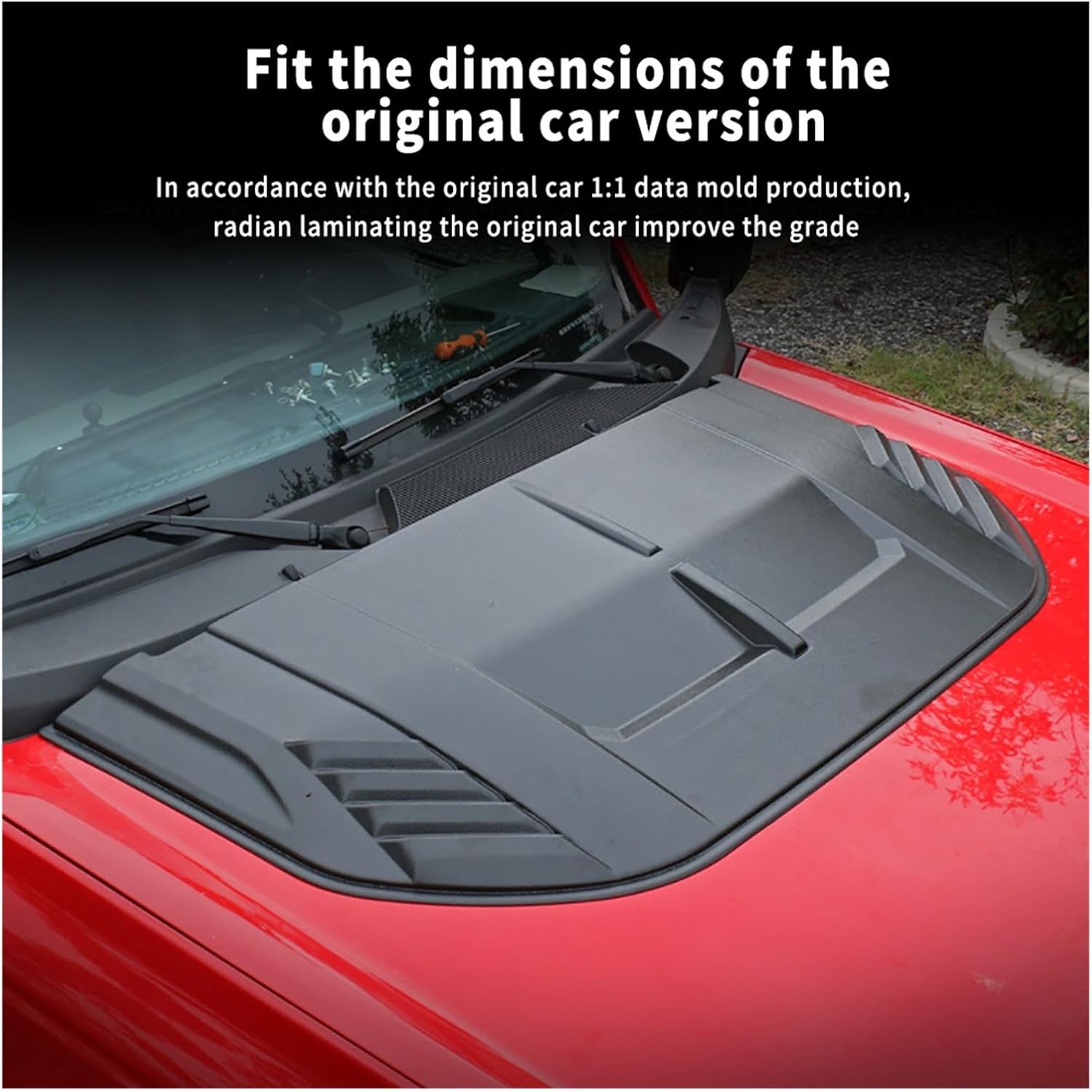 Car Accessories Matte Black Bonnet Scoop 4x4 Hood Vent Bonnet Cover Hood Scoop Compatible With Bronco 2021-2023