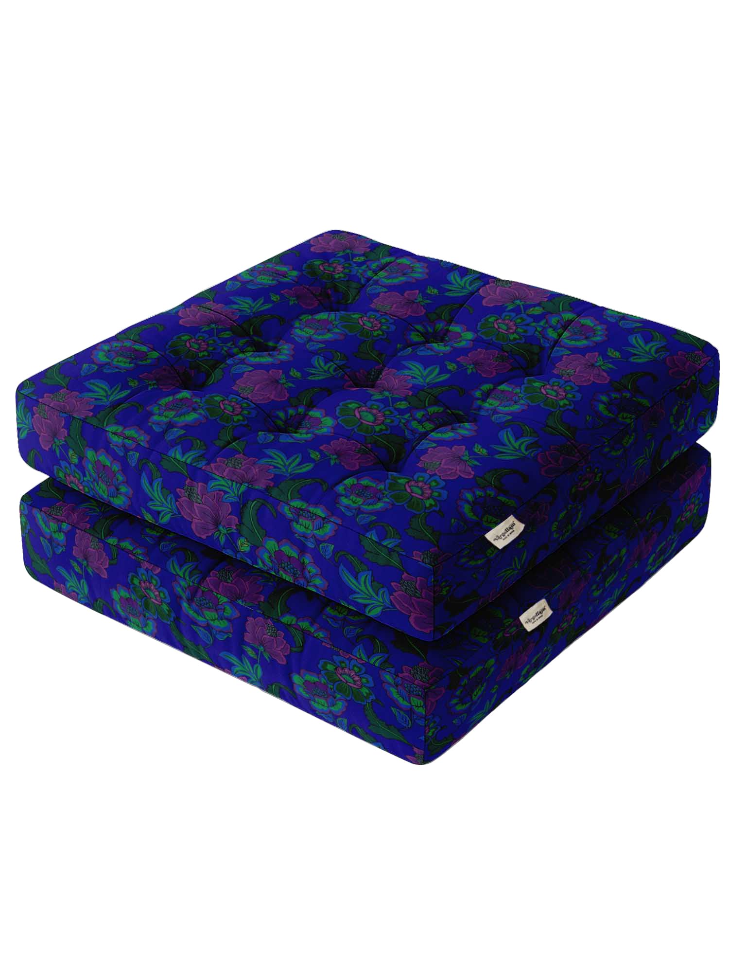 Coussin de sol contre le mal de dos en coton touffeté Midnight Meadow