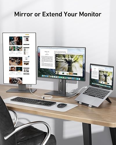 Miniatura 4 de uni Cable USB C a HDMI de 6 pies (4K 60 Hz), cable USB tipo C a HDMI, Thunderbolt 43 compatible con iPhone 15 ProMax, MacBook ProAir 2023, iPad Pro,