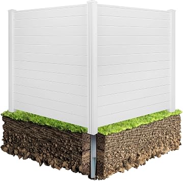 2 Panels Air Conditioner Fence, 44" W x 48" H Outdoor Privacy Screens Perfect to Outdoor Air Conditioner Grille, Trash Can Dividers, Garden Fence and Pet Fence,Trash can Screens for Outdoor.