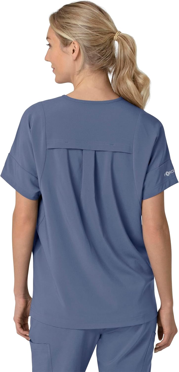Carhartt Force Cross-Flex Women's Oversized V-Neck Scrub Top - Riverside, M - Image 4