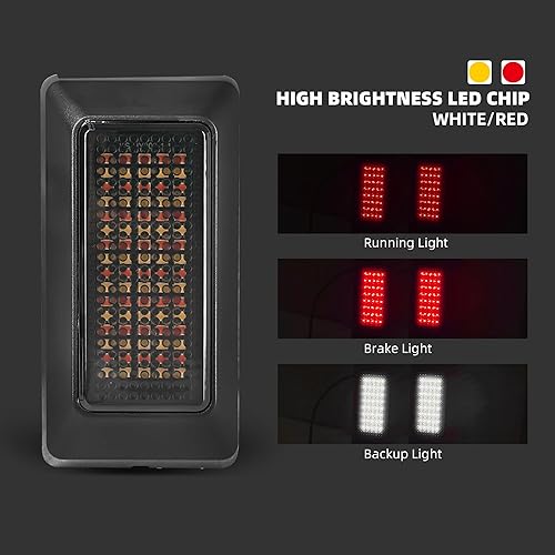 Miniatura 2 de Luces de bisagra de ventana trasera Bronco, luz de freno de montaje alto Plug & Play, luz de marcha atrás, lámpara trasera IP67, impermeable,