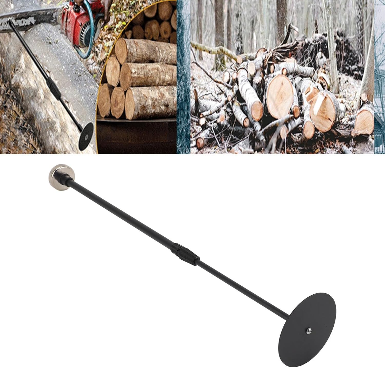 Firewood Measuring Tool with Magnetic Base, 16 to 26 Inch Steel Chainsaw Firewood Measuring Tool for Measuring Firewood Length