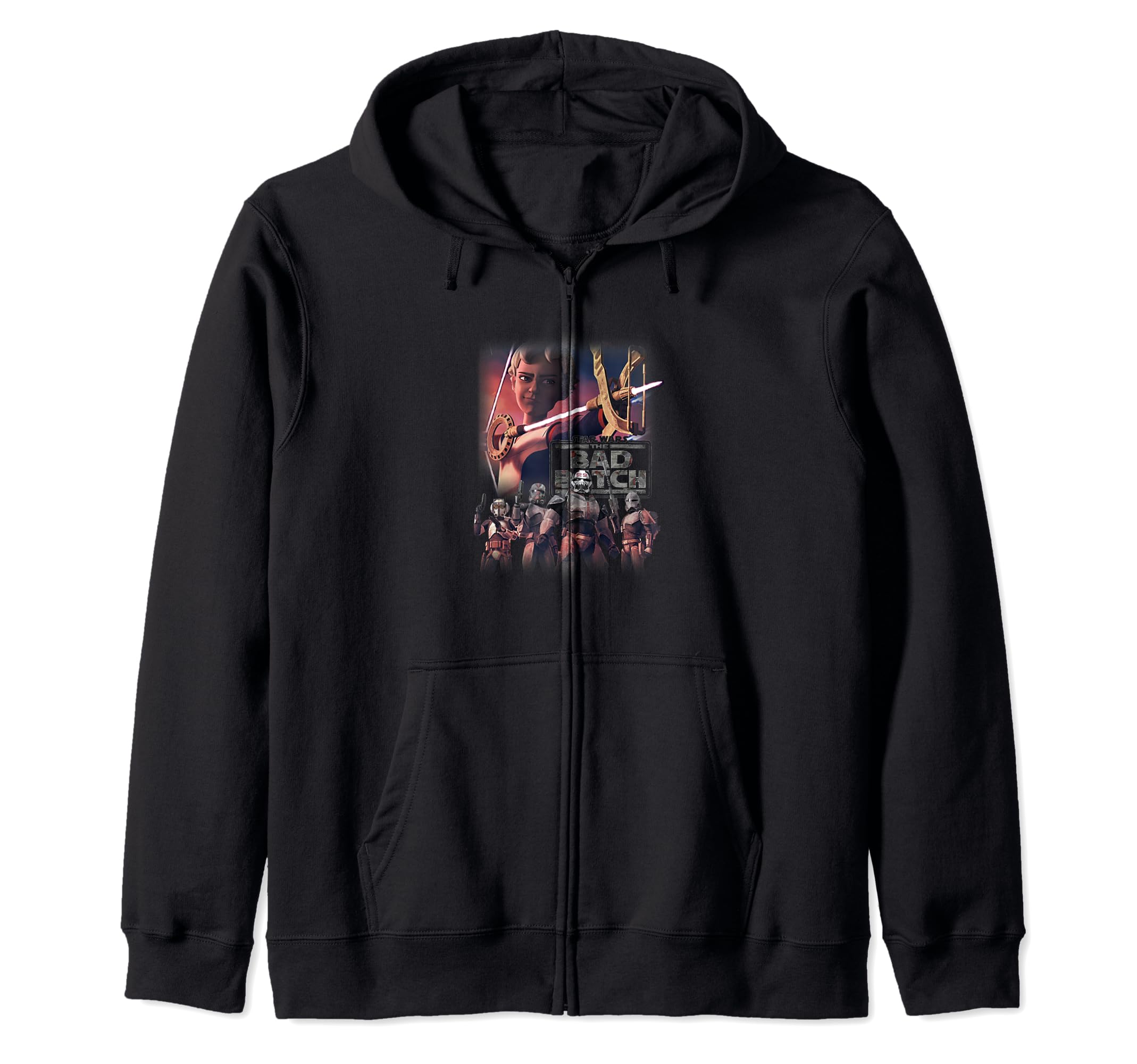 Sweat Star Wars Bad Batch Omega zippé à capuche pour collectionneur de la saga