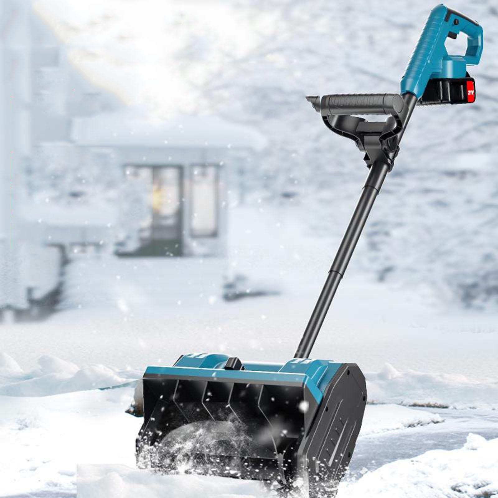 Souffleuse à neige alimentée par batterie 21 V compacte avec poignée réglable