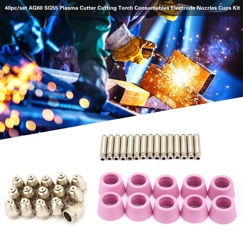 Hilitand 80Pcs Electrode Nozzles, Plasma Cutting Consumables Kit