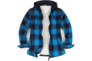 Warm Embrace: Women's Hooded Flannel with Sherpa Lining