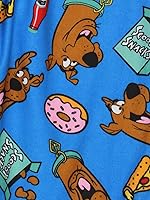 Vista 5 de Scooby-Doo Scooby Snacks - Pantalones de pijama de franela para niños (azul, 6), Azul