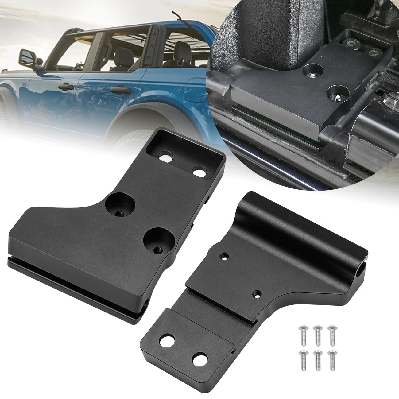 Protector de clip de riel de guía de ventana lateral M2DZ-7851532-A para Ford Bronco 2021-2024 8