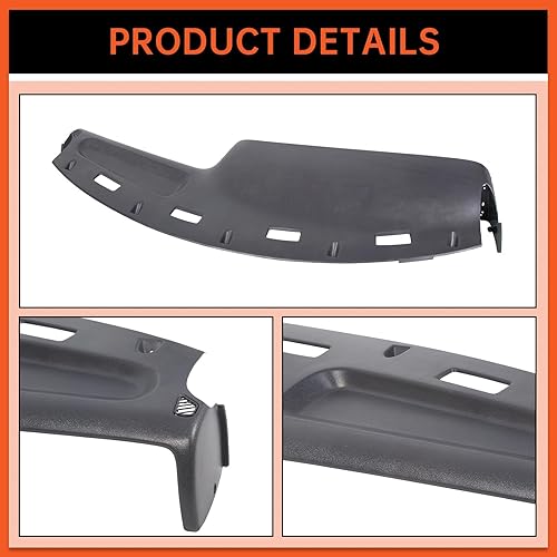 Miniatura 5 de ECOTRIC Reemplazo de salpicadero compatible con Dodge Ram 1994-1997 1500 2500 3500 cubierta superior del panel de salpicadero, tapa de bisel de