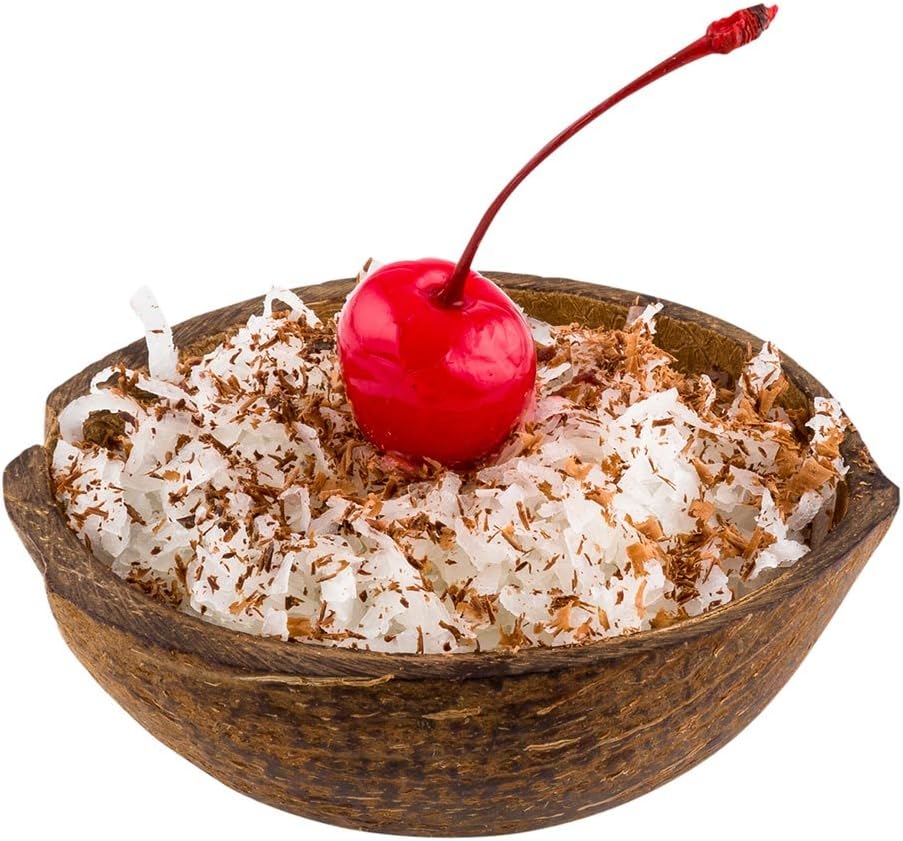 Restaurantware Indo 3.5 x 4 x 1.5 Inch Coconut Shell Bowls 10 Durable Coconut Wood Bowls - Does Not Crack Easily Half Shell Coconut Smoothie Bowls