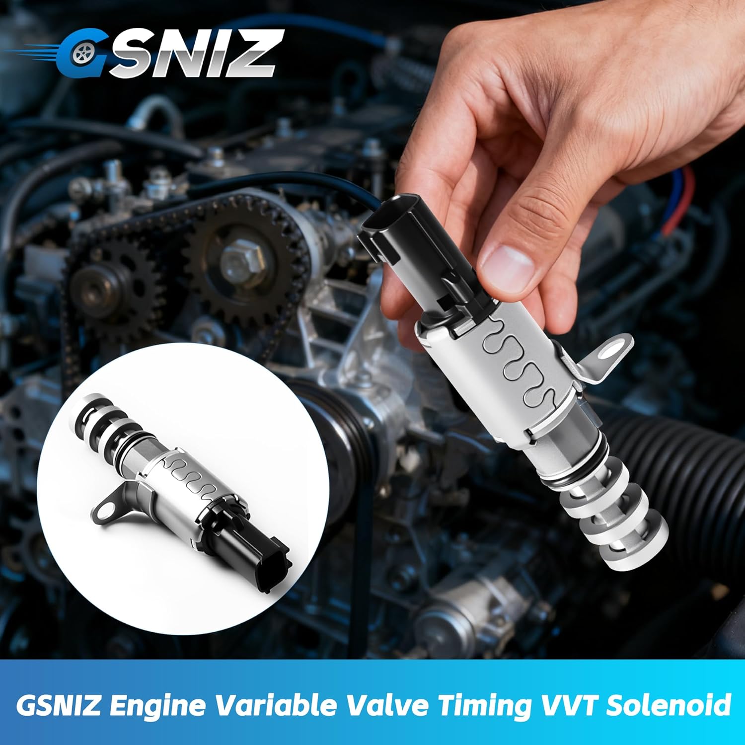2PCS Engine Variable Valve Timing Solenoid VVT Solenoid Compatible with Nissan Altima Pathfinder Maxima Murano Rogue Sentra & Infiniti Q50 Q60 QX50 QX60 QX80 OE# 916-725 237963RC0A