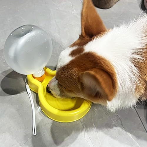 Miniatura 2 de Dispensador portátil de botella de agua para perros, cuenco plegable para botellas de agua para perros de 17 onzas (amarillo, 16.9 onzas)