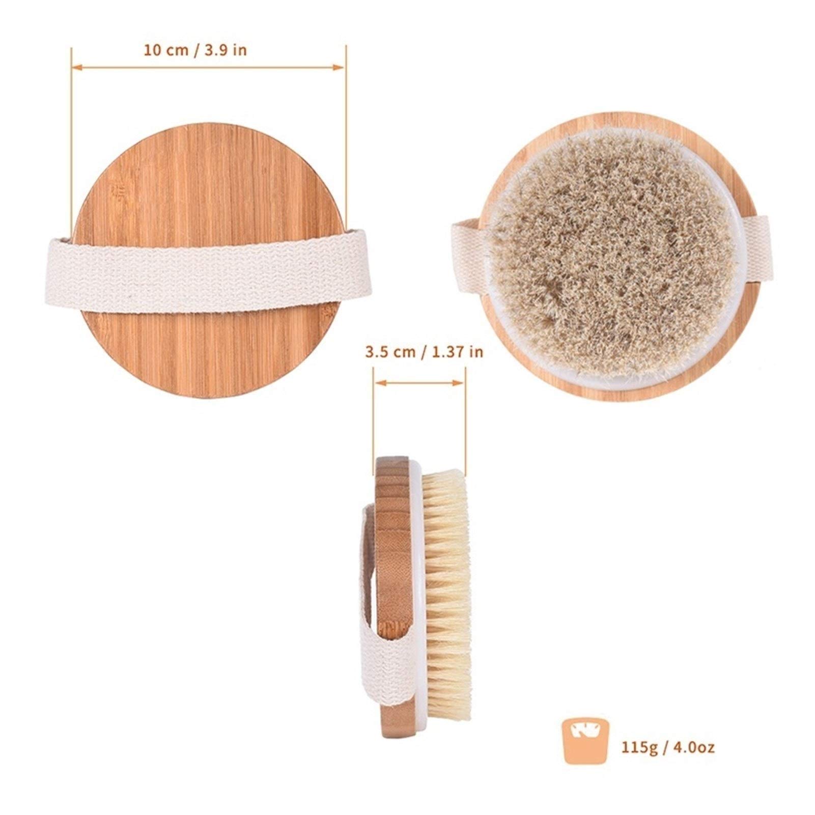 Spazzole da bagno - Spazzola esfoliante naturale con setole di cavallo Spazzola da bagno con setole di maiale Massaggio in legno Spazzola asciutta per bagni Set di spazzole da bagno Spazzola per ca