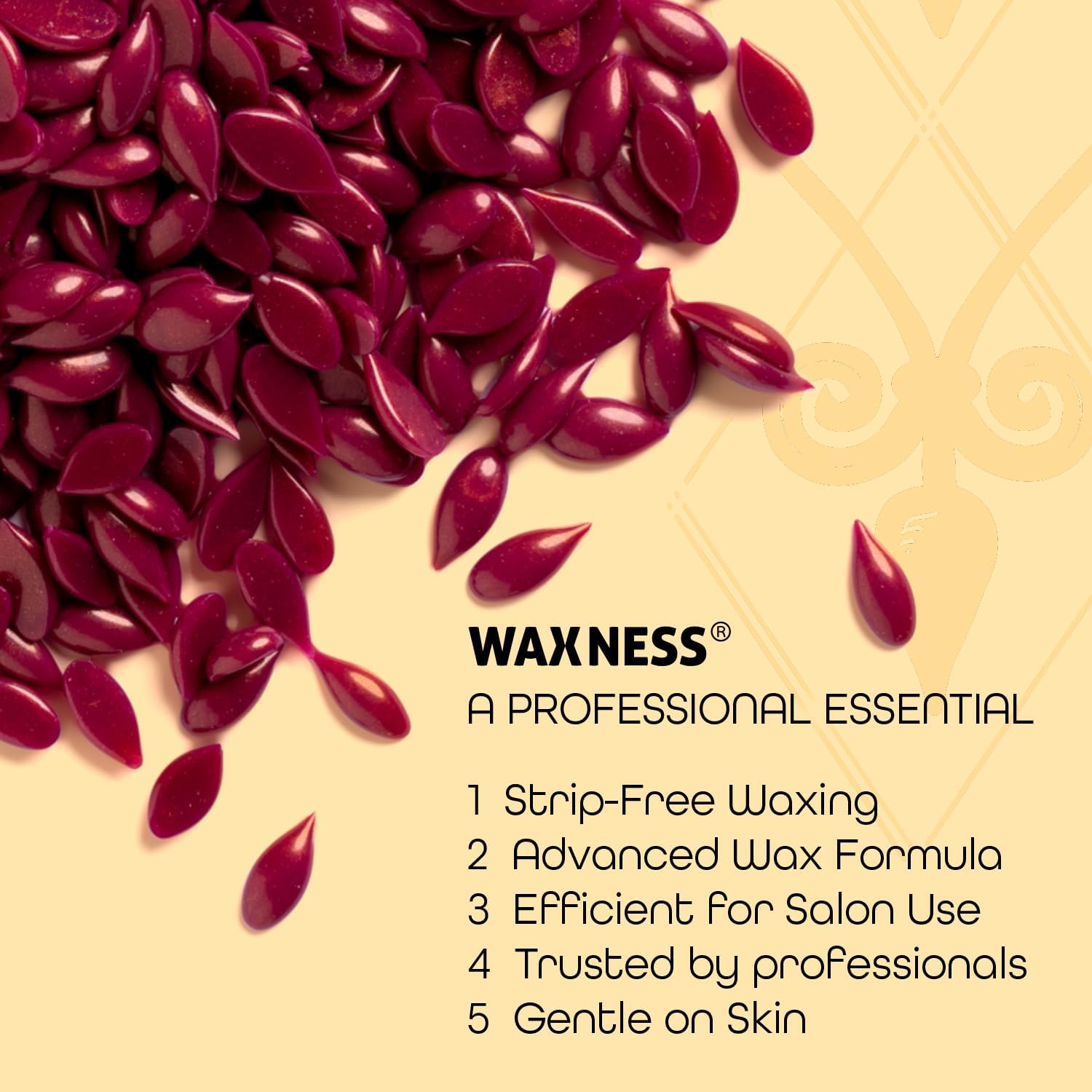 Waxness Italian Velvet Synthetic Hard Wax Beads – Rosin-Free Stripless Formula