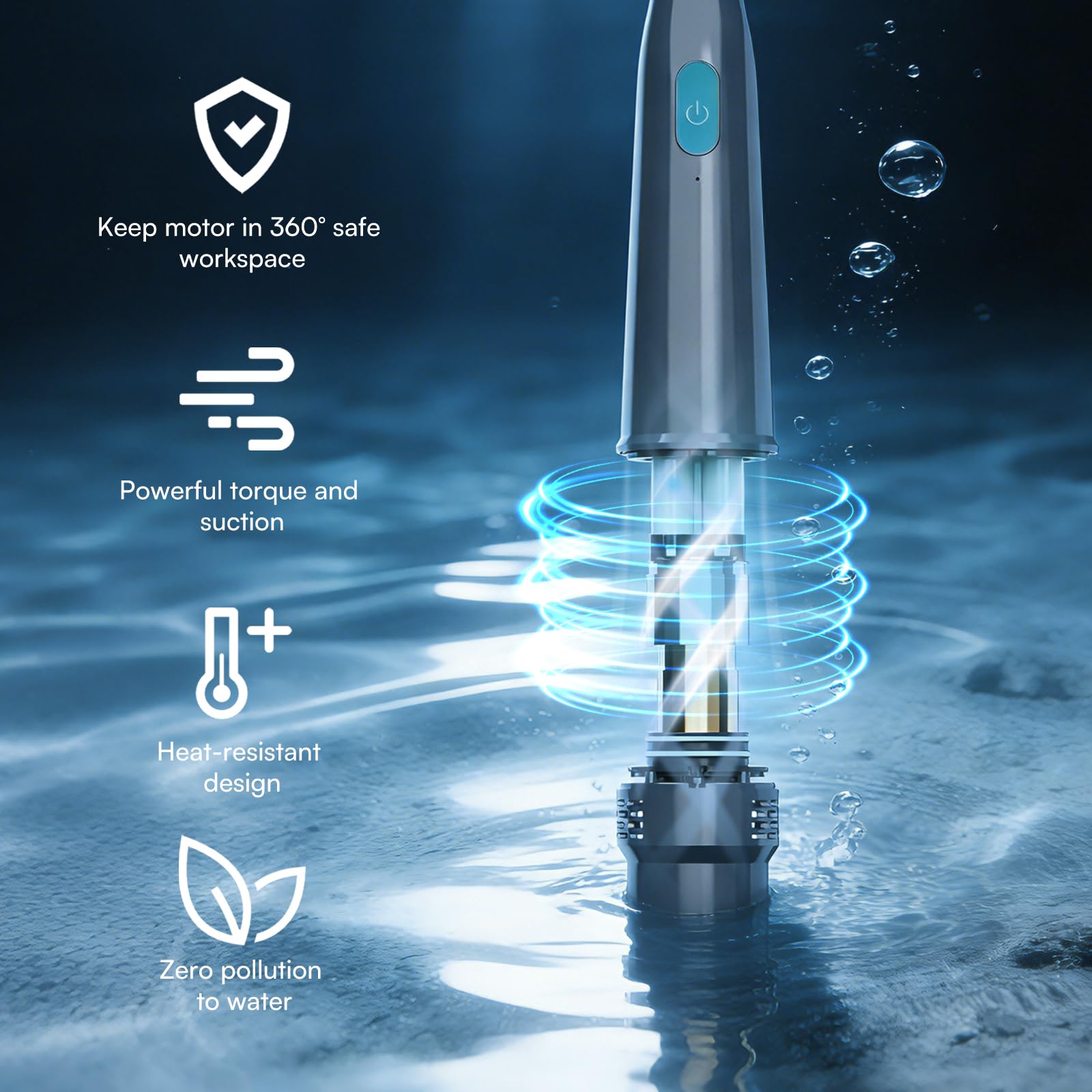 Aspiratore portatile per piscina fuori terra, pulisce vasche idromassaggio, 20 galloni/min potente aspirazione e leggero, 90 minuti di autonomia, viene fornito con custodia, ideale per pulire detriti