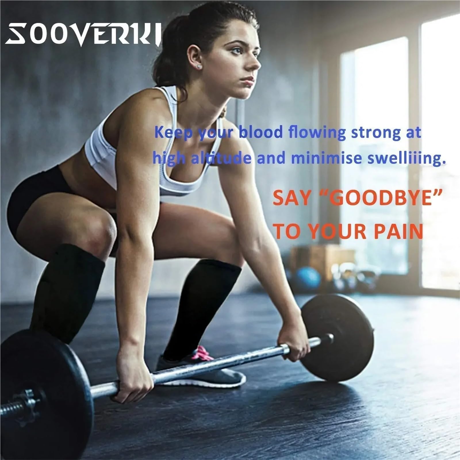 Medias Compresion Hombre 5 pares de calcetines compresión for hombre, deportivos for correr, hasta la rodilla, 20-30 mmHg, médicos for venas varicosas y edemas for mujer