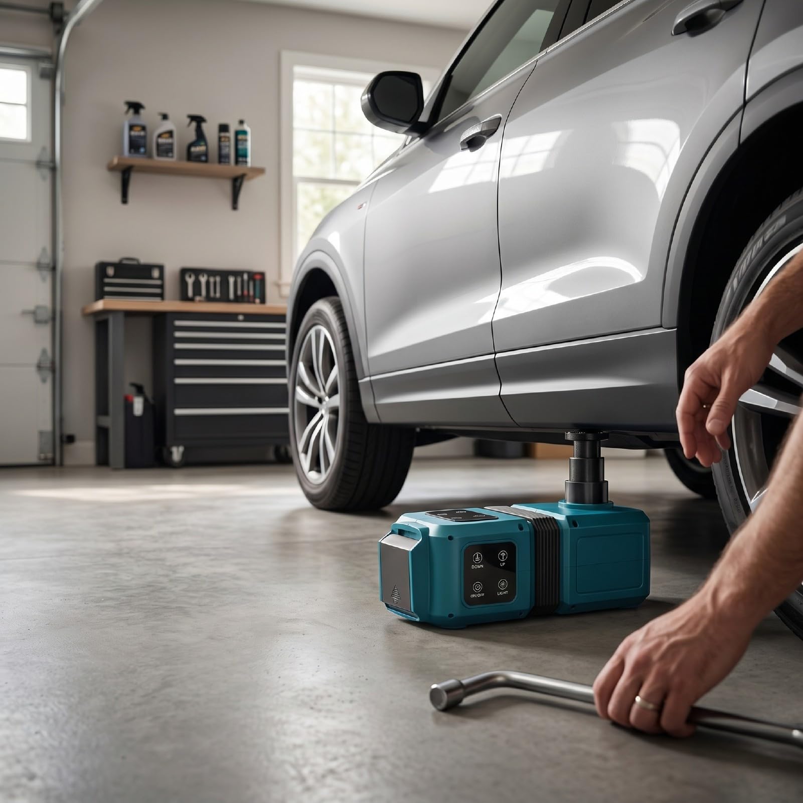 Asixxsix Kit de Gato Hidráulico Eléctrico para Coche