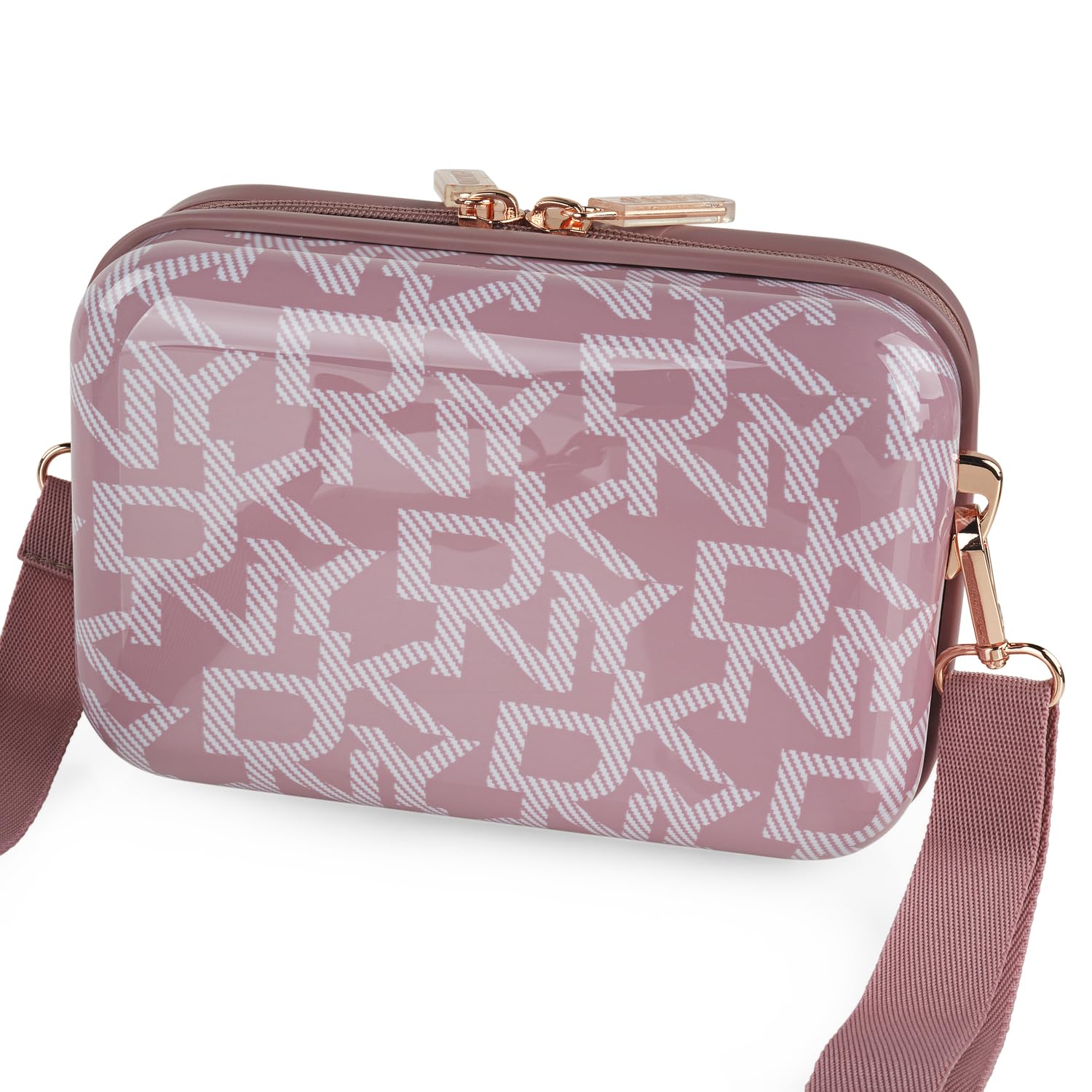 DKNY - Kosmetikkoffer Hartschale Groß, Beautycase Damen, Trolley & Handgepäck Koffer: Beauty Case Hartschale, Kosmetik Koffer, Kosmetiktasche Groß - Ideal für Reisen!, Vintage Rose