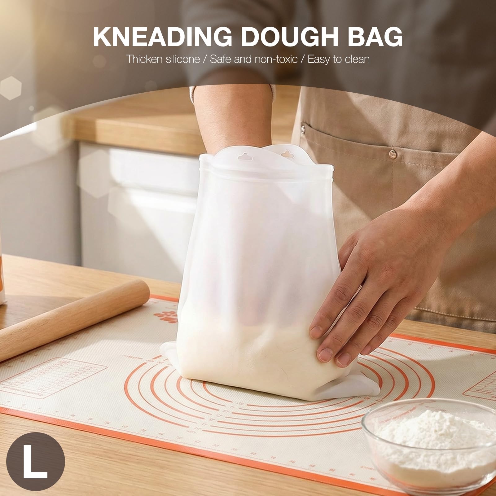 Silicone Kneading Bag - Bread & Pastry Mixing -2