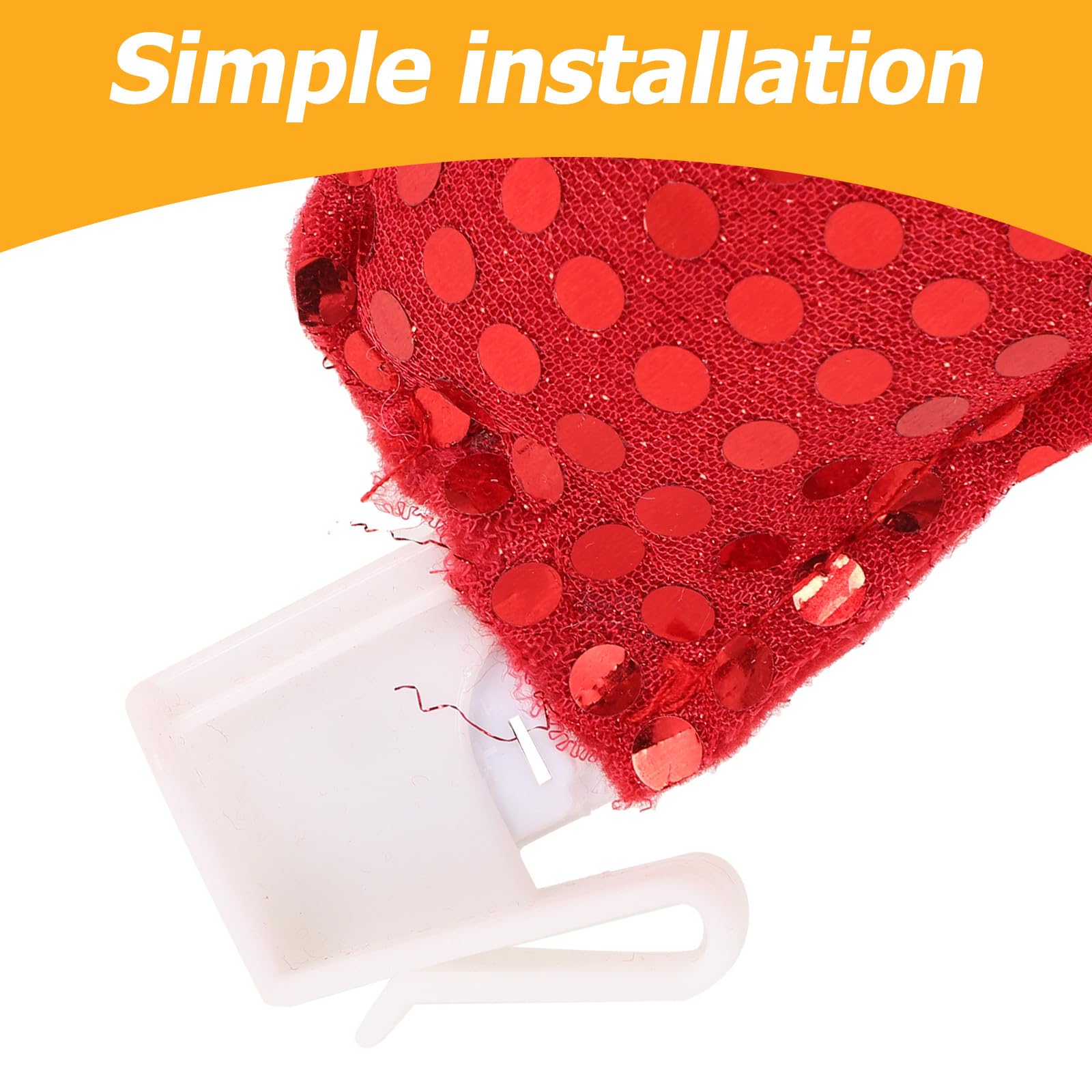Decorazione Natalizia per Auto Corna di Renna Rosse in Plastico e Tessuto, Accessori Festivi per Finestra Auto per Natale e Vacanze, Set