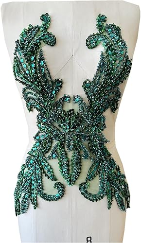 Accesorios de apliques de encaje de diamantes de imitación hechos a mano puros cuentas de costura a mano piedras parches para vestido de novia de