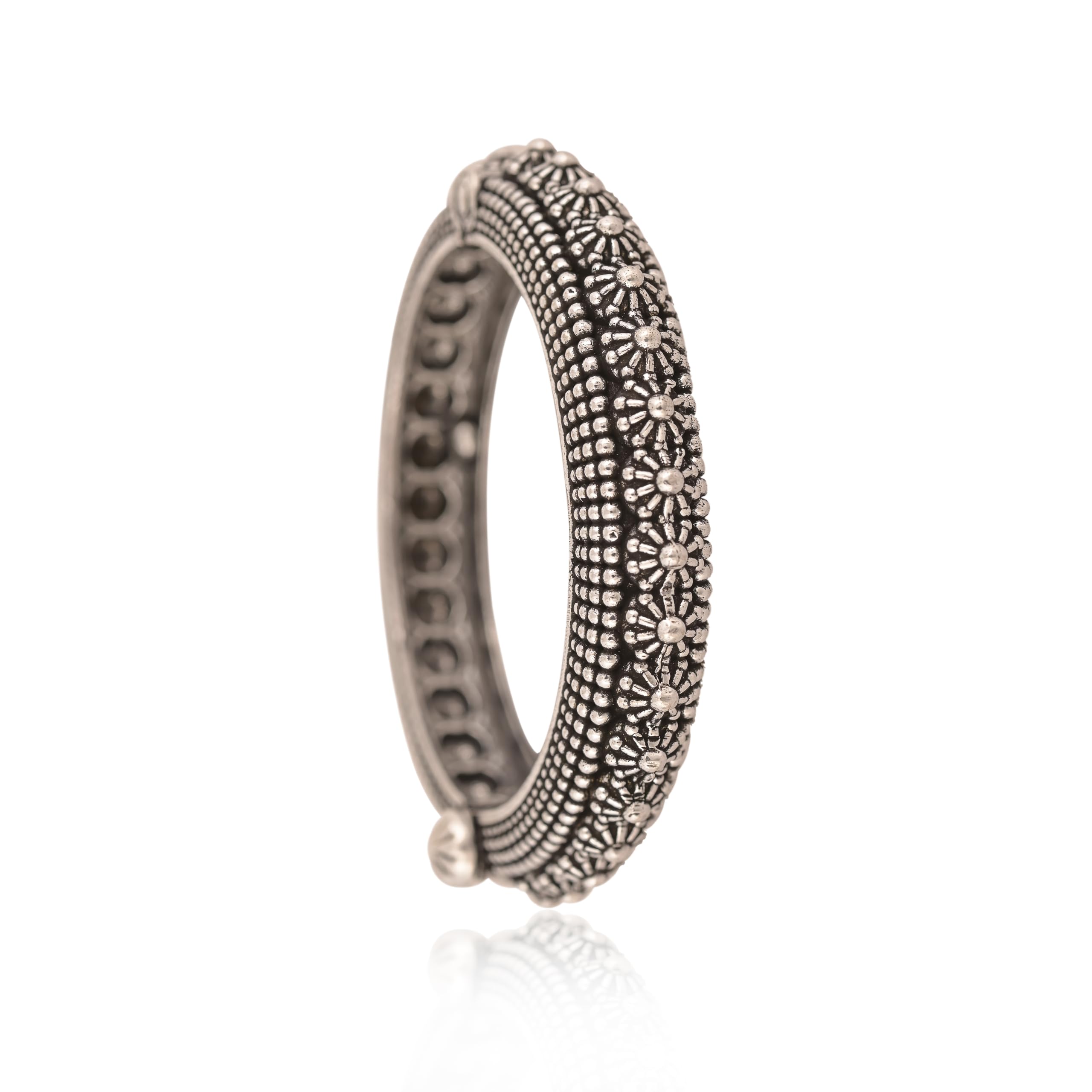 ethva Oxidized Antique Silver Lookalike Handmade German Silver Boho Free Size Afghani Bangle Kada for Women and Girls Pack of 1 (B0CWH6WG9W) Amazon Price History, Amazon Price Tracker