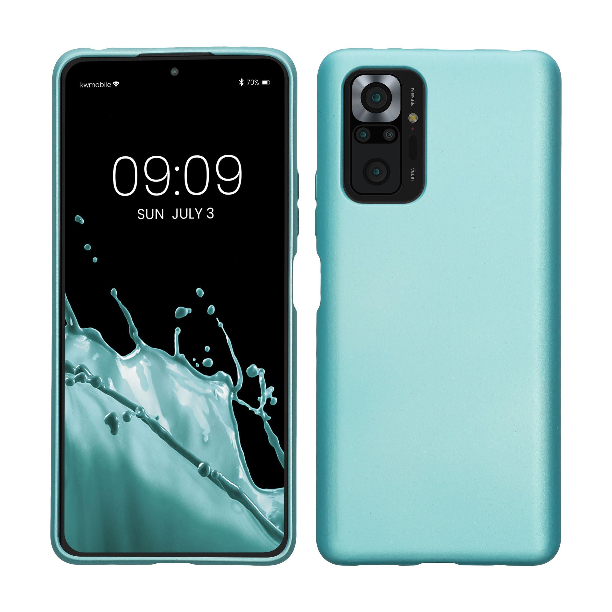 Kwmobile Soft Slim Case For Xiaomi Mi 10T Lite - Metallic Teal TPU Silicone Cover