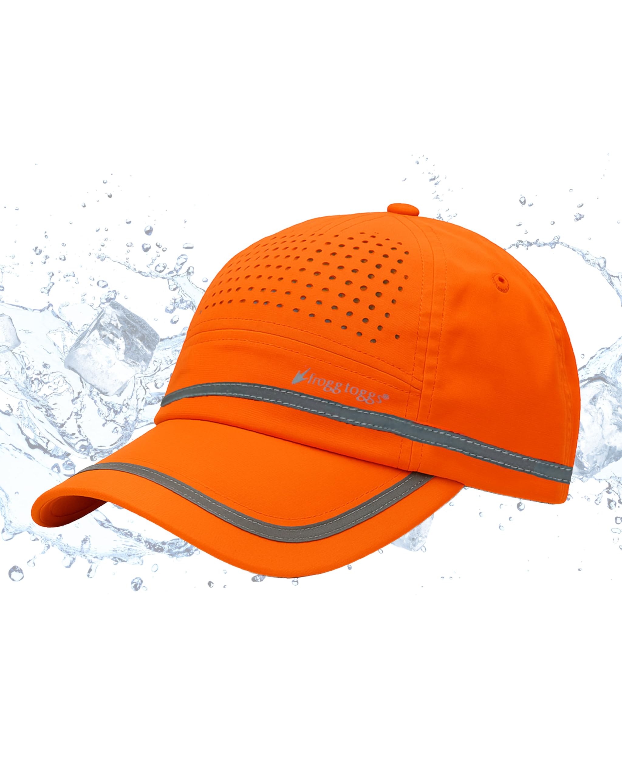 FROGG TOGGS Chilly Pro Cooling Hat, Instant Cooling and Sun Protection, High Vis Orange, OS