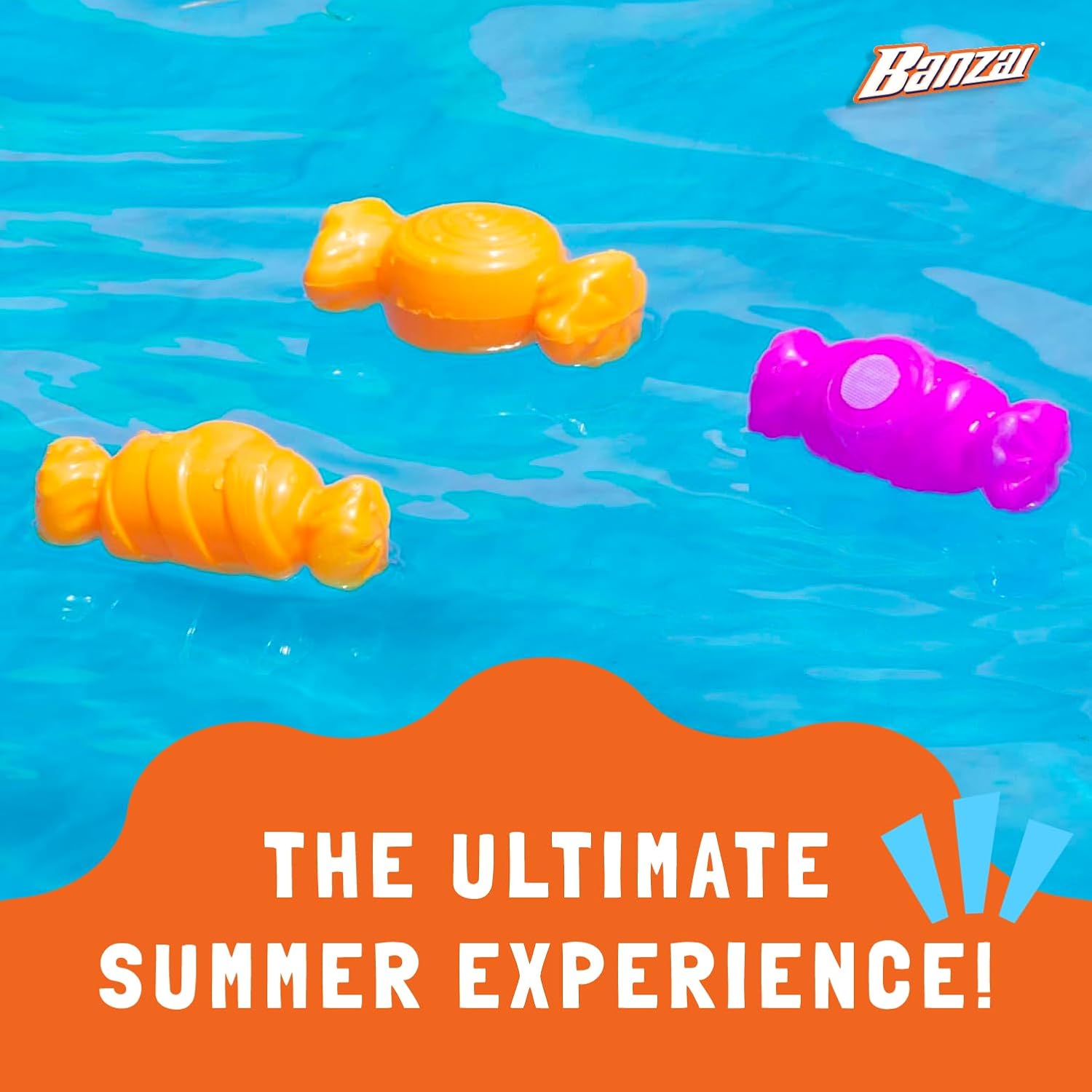 BANZAI Inflatable Pool Water Slide, Blow Up Backyard Splash House, Piñata Bash