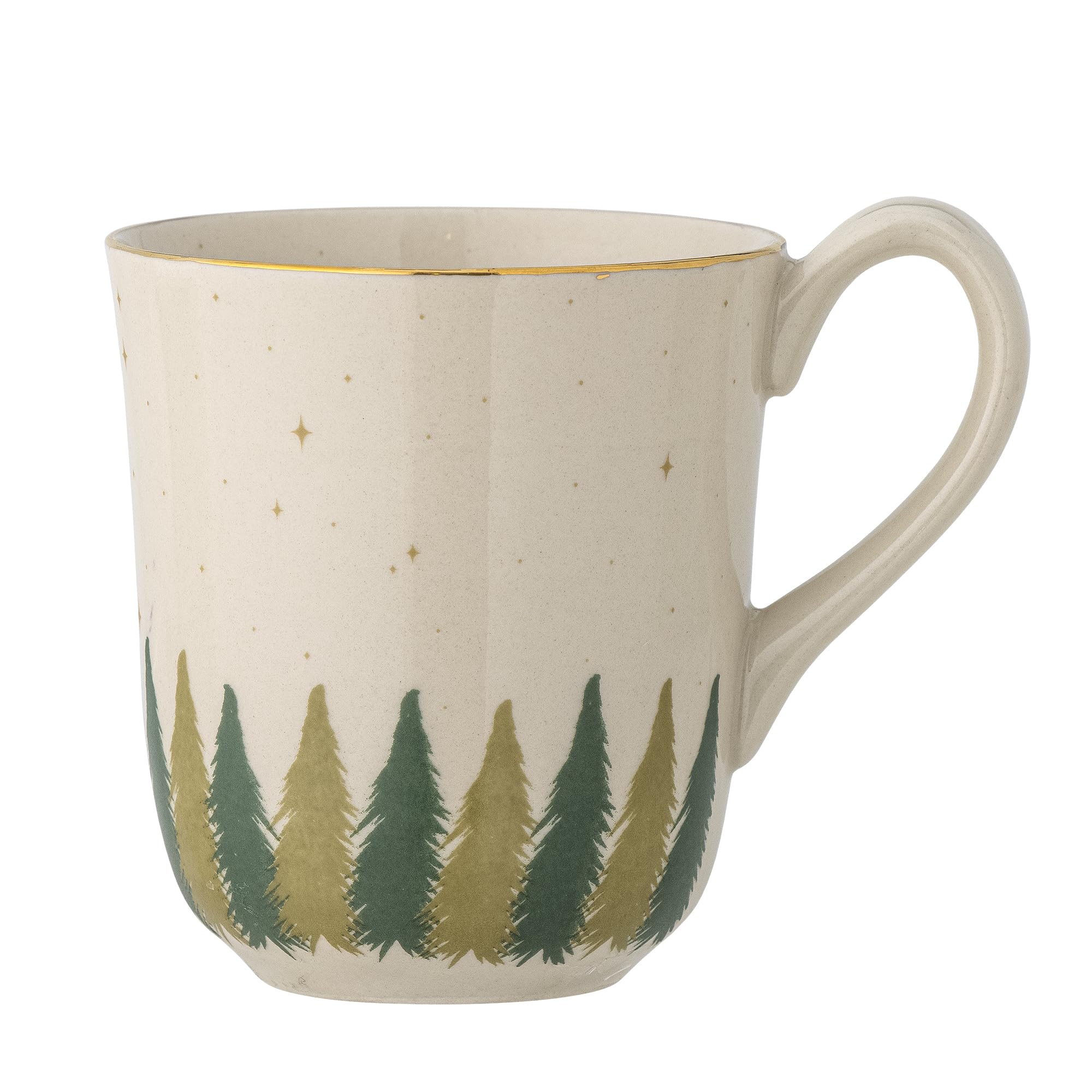 Bloomingville Spruce Mug, Natural, Stoneware, D 9 x H 10 cm, 350 ml