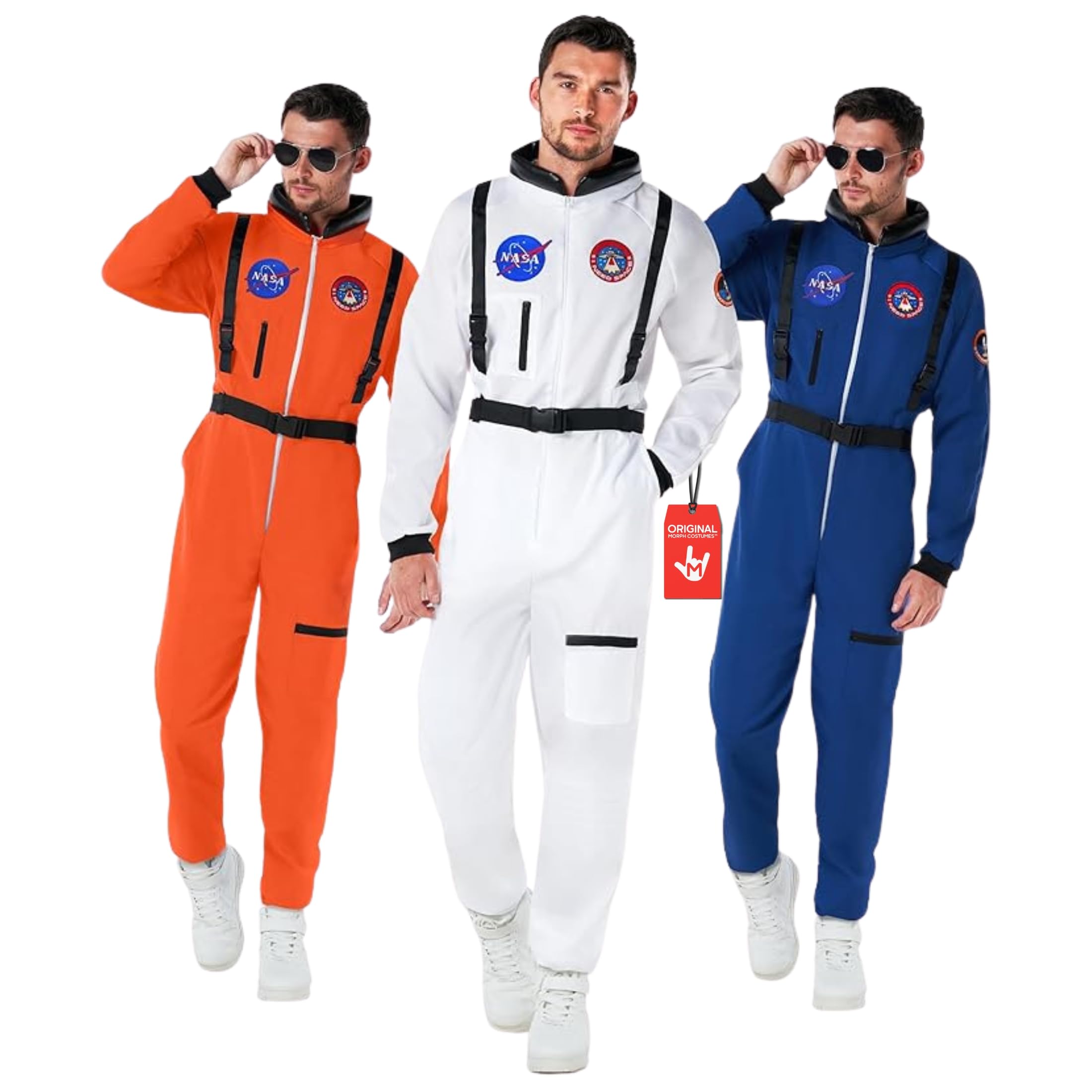 Morph Astronaut Costume Adult, Space Suit Men, Mens Halloween Costume Astronaut Suits, Nasa Costumes Adult