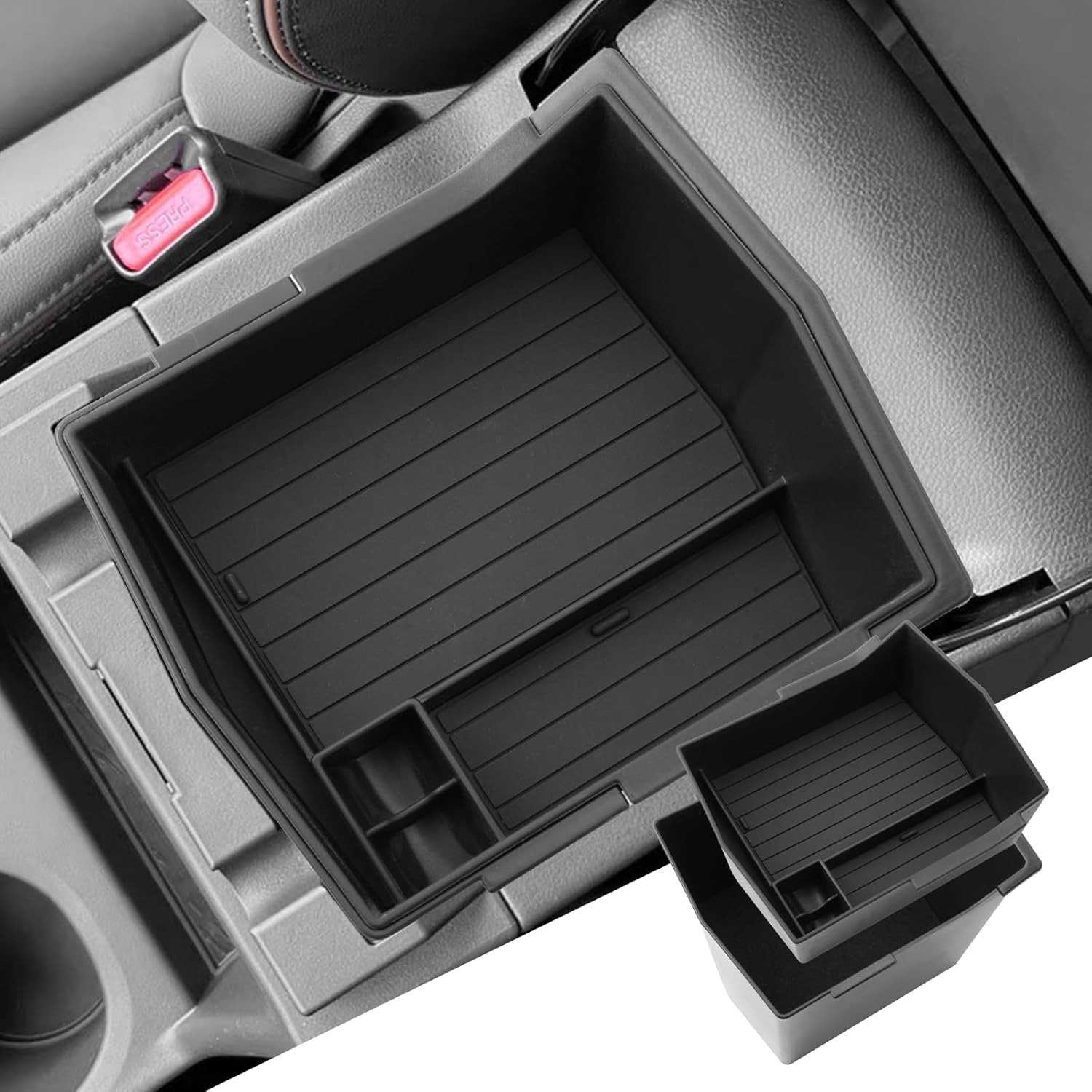 SHAOHAO 2 Pcs for 2025 Subaru Forester Center Console Organizer for 2025 Subaru Forester Accessories (Premium/Sport/Wilderness/Limited/Touring) Console Tray Double Layer Armrest Storage Box