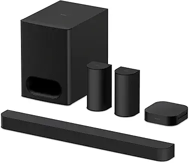Sony BRAVIA Theater System 6 (HT-S60) – 5.1ch Home Theater System with Dolby Atmos & DTS:X, Wireless Rear Speakers, Subwoofer, and Soundbar