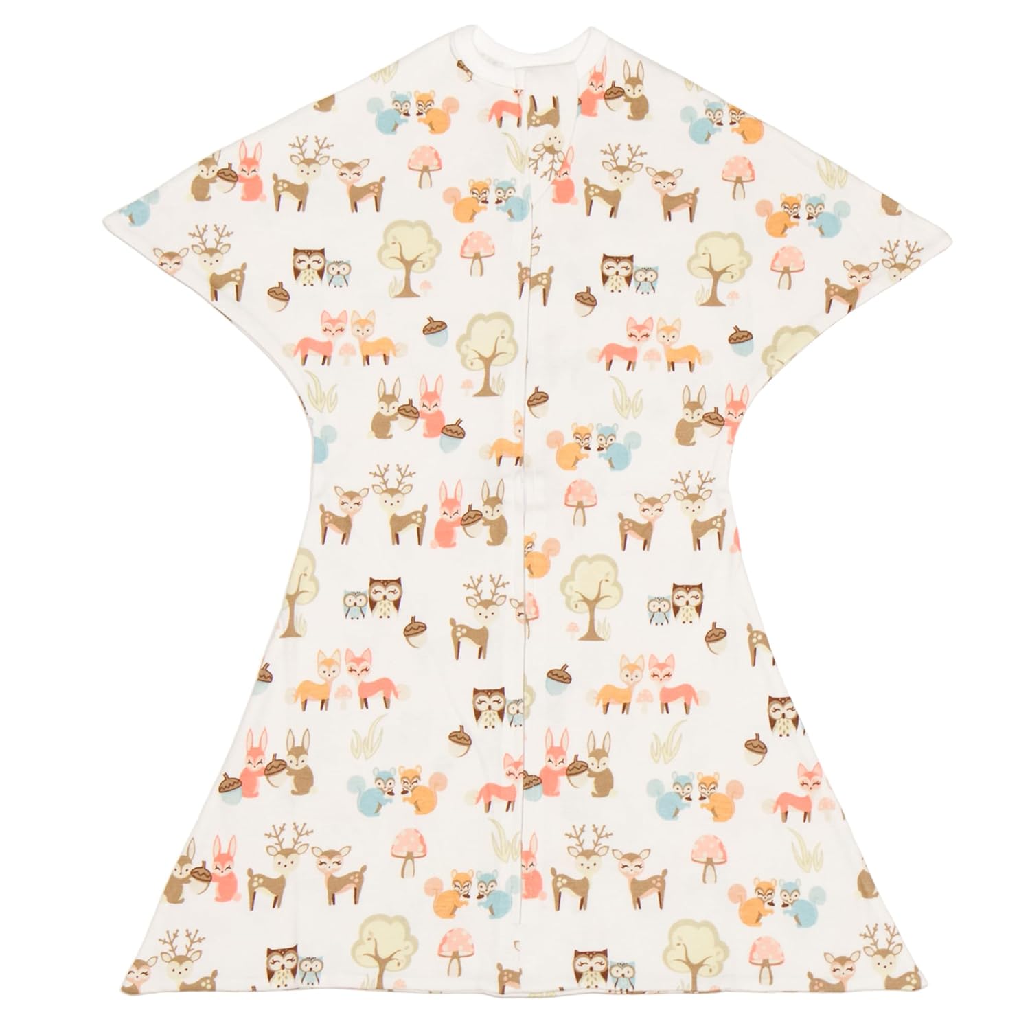 SleepingBaby Zipadee-Zip Transition Swaddle - Cozy Baby Swaddle Blanket with Zipper Convenience - Roomy Wearable Blanket for Easy Diaper Changes - Woodlands, Small (4-8 Month)