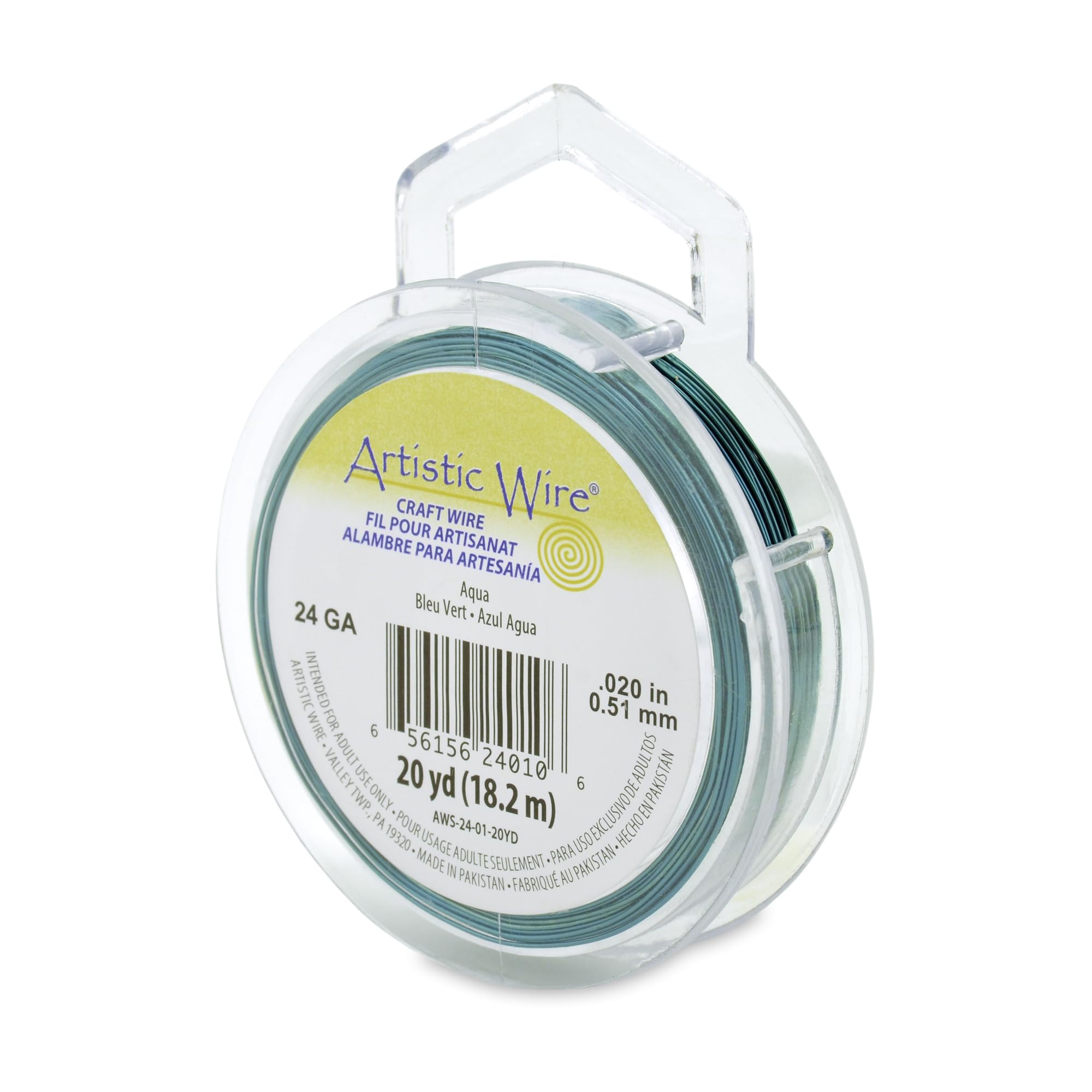 Beadalon 20-Yards Artistic 24-Gauge Wire, Aqua