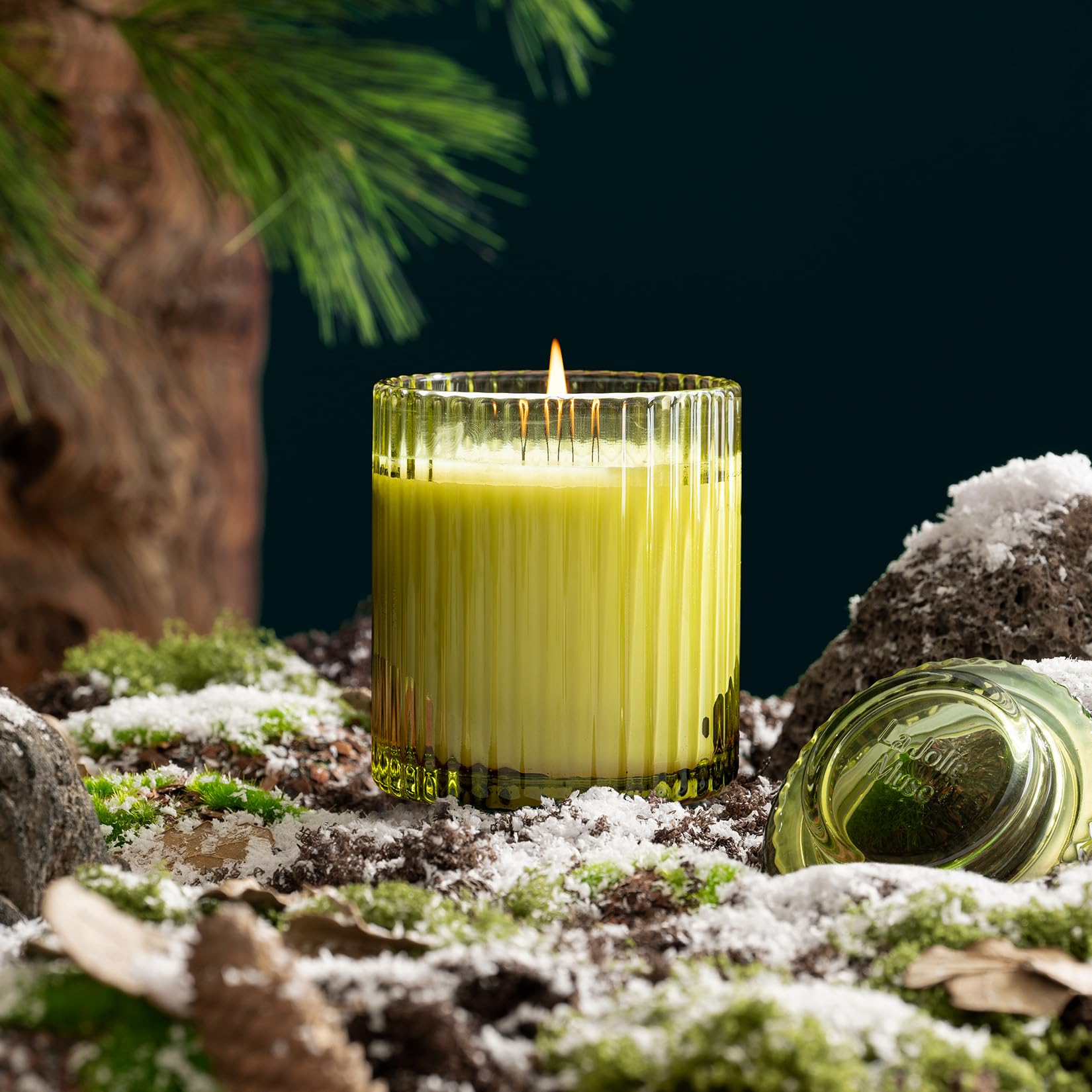 Amélie Starlit Bougie parfumée Sapin doré Taille moyenne 325 ml